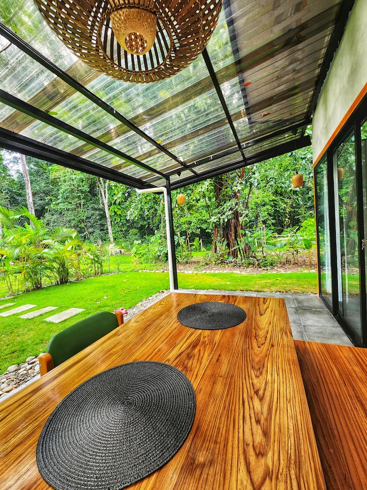 Inside Casa 1 — the living area
