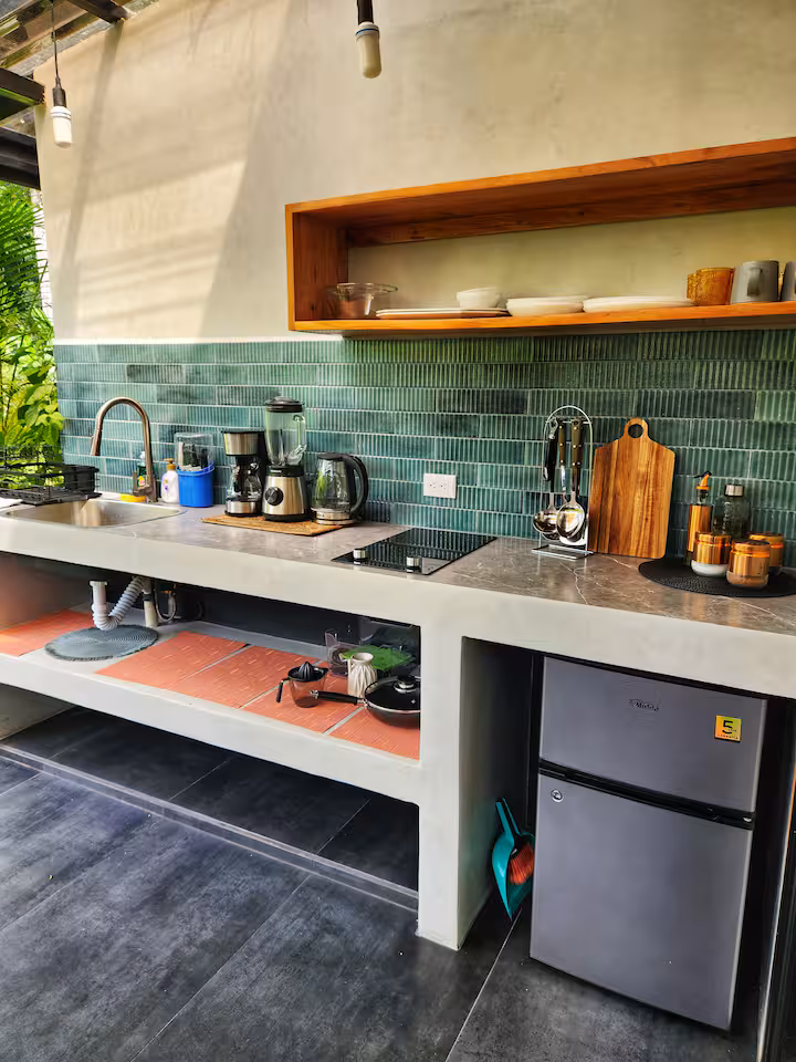 Outdoor kitchen and patio